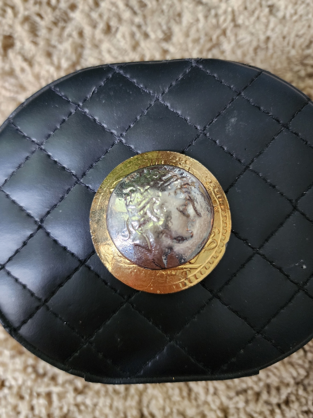Gold Medallion Lapel Clip